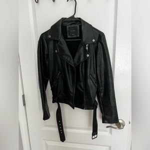 Black leather jacket